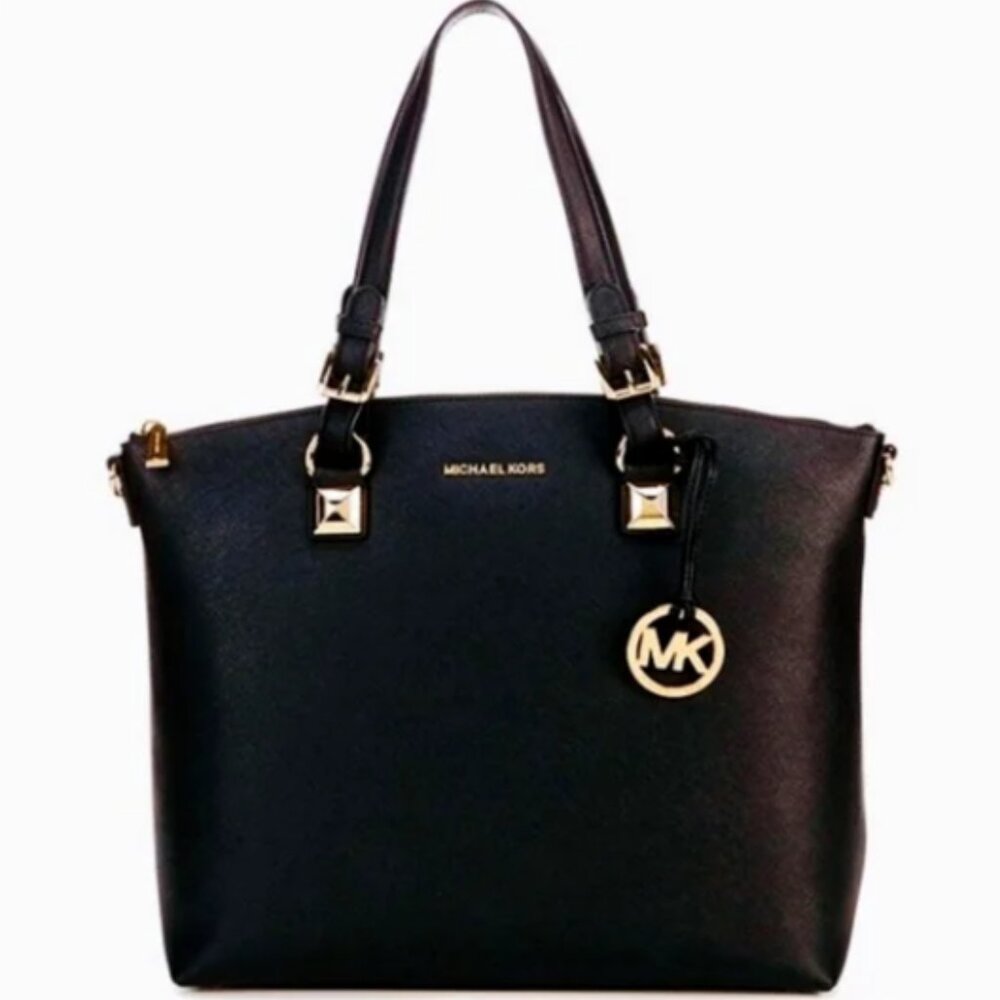 MICHAEL KORS KARLA MULTIFUNCTIONAL BLACK LARGE TOTE 5214 - Picture 3 of 15